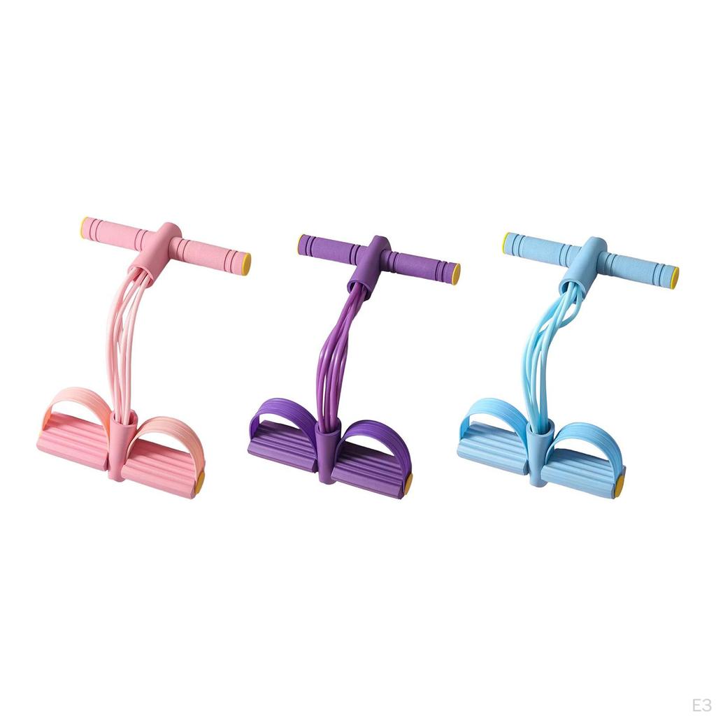 Elastic Pedal Puller Resistance Band Ankle Full Body Workout Tension Rope 6 Tube Pull