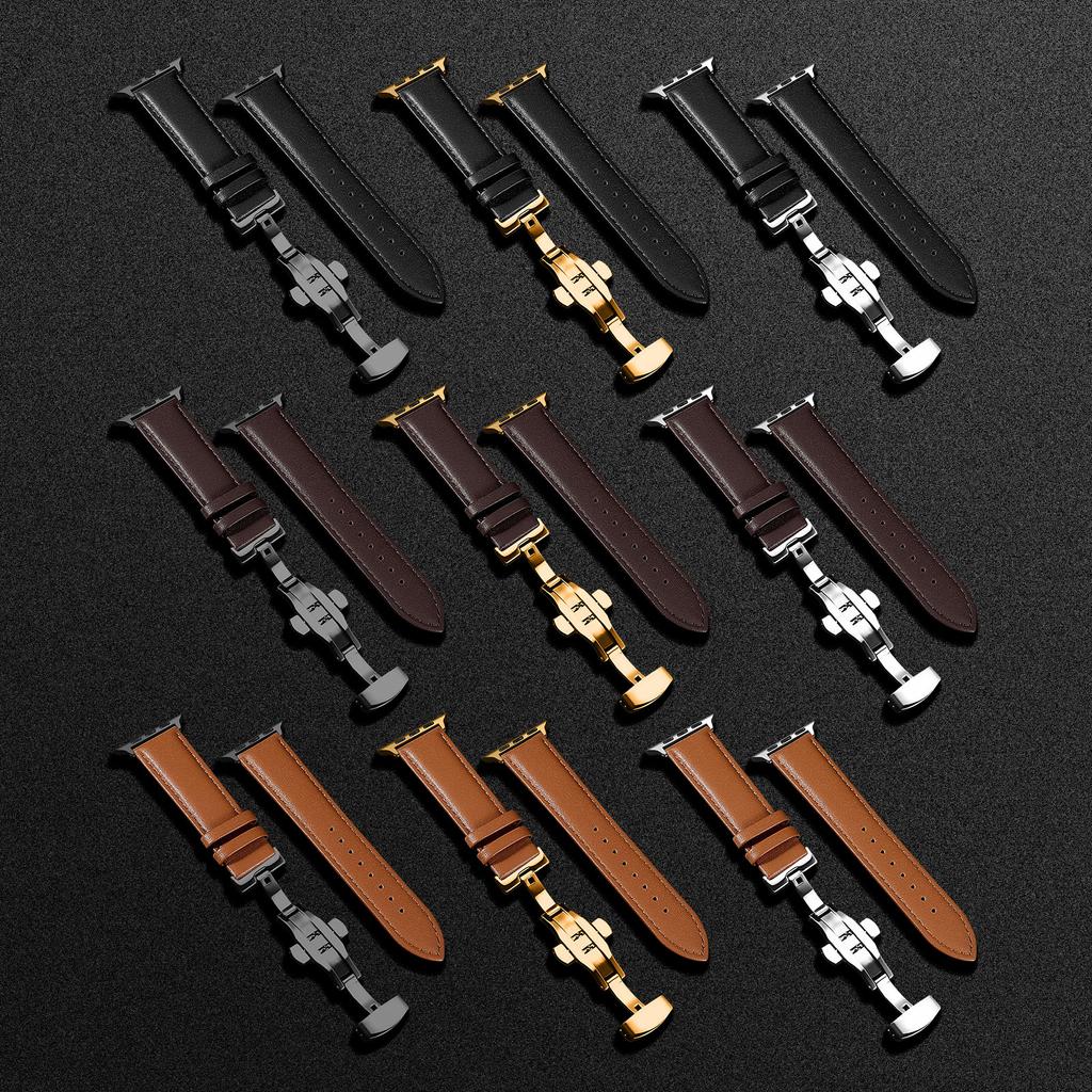 Натуральная кожа для Apple Watch Band 45 мм 41 мм 44 мм 40 мм 42 мм 38 мм 44 iWatch 3 4 5 SE 6 Браслет Apple Watch Serie 7 Ремешок 45 мм