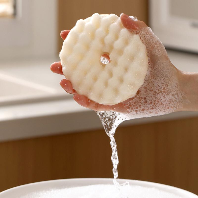 2 шт. Губка для мытья посуды с двойной присоской, губка для мытья посуды, кухонная щетка для чистки, многофункциональный инструмент для чистки