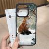 Чехол с принтом лисы для iPhone 17 16 Pro Max Air 13 12 Mini 14 15 Plus 11 PC+TPU Задняя крышка