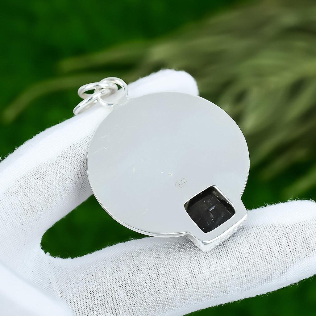 Распродажа ко Дню памяти Подвеска для сестры из серебра 925 пробы с камнем Неллит ручной работы