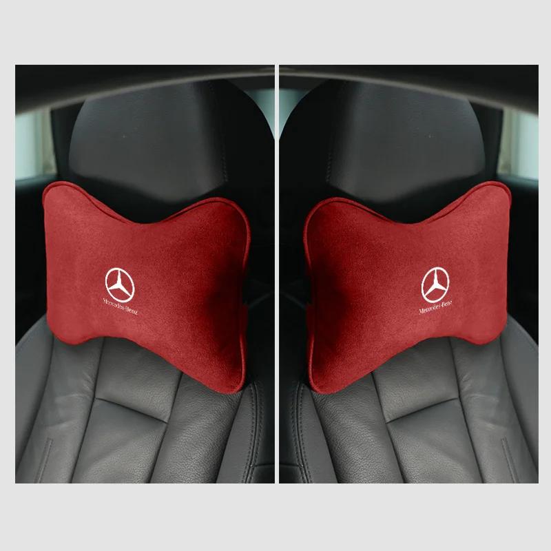CSQ5 Car Safety Headrest Neck Pillow Accessories For Mercedes Benz W205 W204 W203 W212 GLC CLA GLA AMG C180 C200 C300 C63 Coupe C43