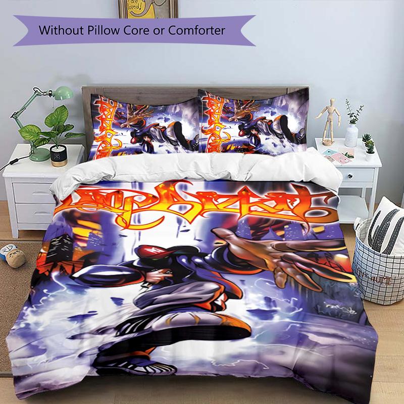 Limp Bizkit 3pcs Bedding Set Duvet Cover Closure Includes 1 Duvet Cover & 2 Pillowcases for All Seasons Bedroom Home Dorm Decor