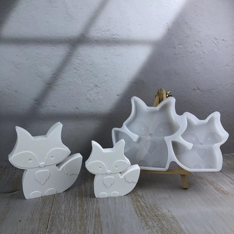 Две Лисы Орнамент DIY Силиконовая Форма Домашняя Декоративная Цементная Гипсовая Форма DIY, для конфет, Фондана, Шоколада, инструменты