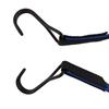 Flat Elastic Strap with Double Hooks, 80cm Blue