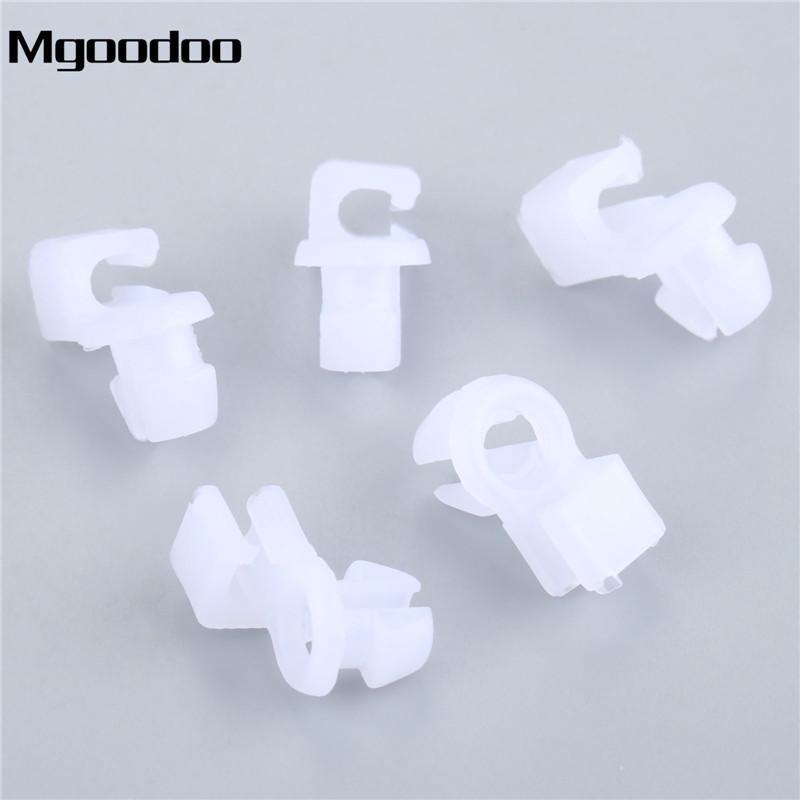 Mgoodoo 100Pcs Auto Fender Bumper Door Plastic Clips Car Round Head Lock Rod Clip Side Fasteners Retainers Car Wire Clips M03