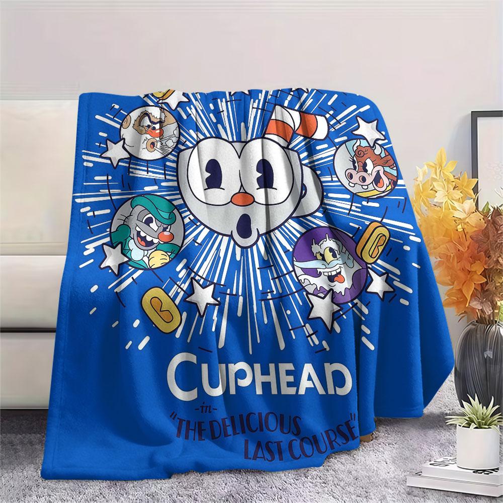 Cuphead poster Blanket, High quality Comfortable for All Seasons, Home Decor, Warmth and Comfort