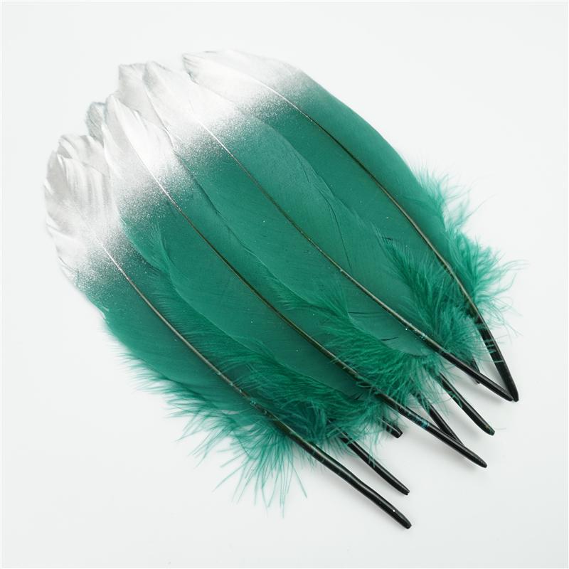 10 шт. Золотое гусиное перо 15-20 см Серебряные лебяжьи перья Аксессуары для ловца снов DIY Создание украшений Перо Праздничные украшения