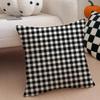 Blackandwhite pattern Cushion Cover Throw Pillow Cover Hidden Button Durable Polyester Chair Cushion