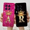 Чехол Camon30 для Tecno Camon 30 Pro Premier 5G Чехол Буквы Короны Жидкий Силикон Защита Задняя Крышка Противоскользящий Funda