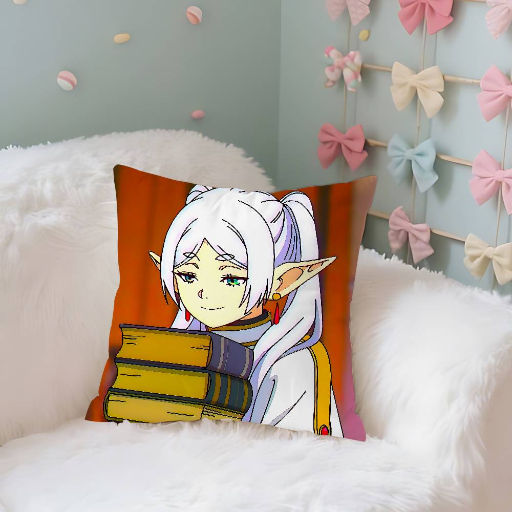 Anime FFrieren Cute Case Plush Fabric Soft Pillowcase Double Sided Print Cushion Cover Household Gifts