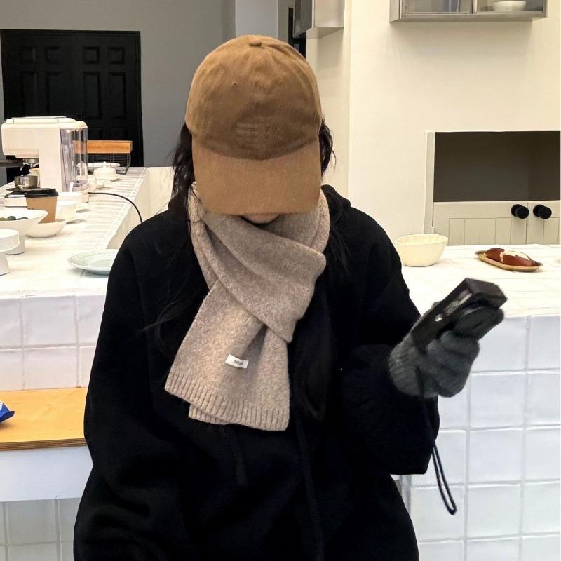 Winter Scarf Atmosphere New Solid Color Versatile Fashion Warm Neck Protection Scarf Scarf Shawl Dual-purpose