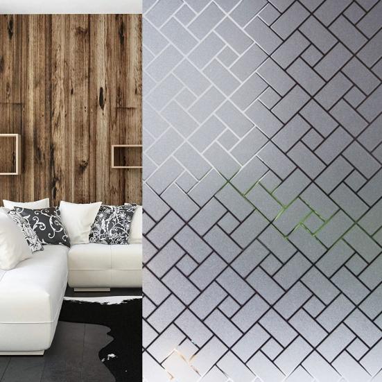 1 рулон статическая матовая оконная пленка, защита конфиденциальности, съемное УФ-солнцезащитное стеклянное покрытие, декоративная пленка для дома, офиса, ванной комнаты