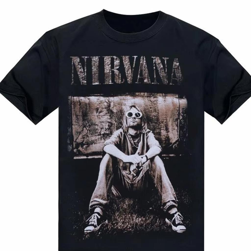 Рок-группа Nirvana 2026 Новый Расслабляющая Футболка Nevermind Тайский Курт Кубен Унисекс Мода Топ с коротким рукавом Футболка из чистого хлопка Рок-группа
