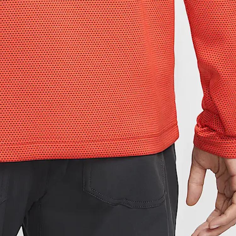 Nike Victory Dri-Fit Удобная футболка для гольфа с длинным рукавом Мужские топы Оранжевый FZ7463-809
