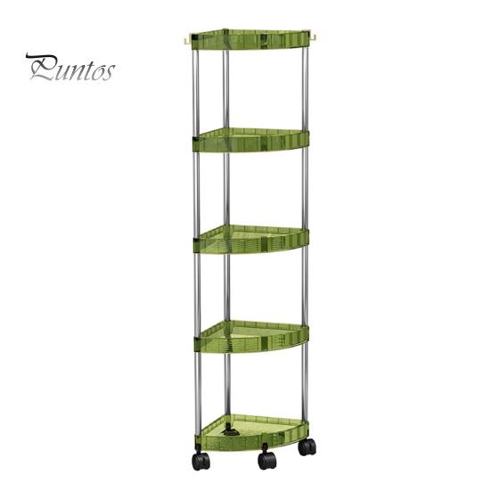 Угловой стеллаж для хранения с колесами, большая вместимость, многослойный, прочный, несущий нагрузку, простая сборка, подставка под туалетный столик, напольный держатель для хранения