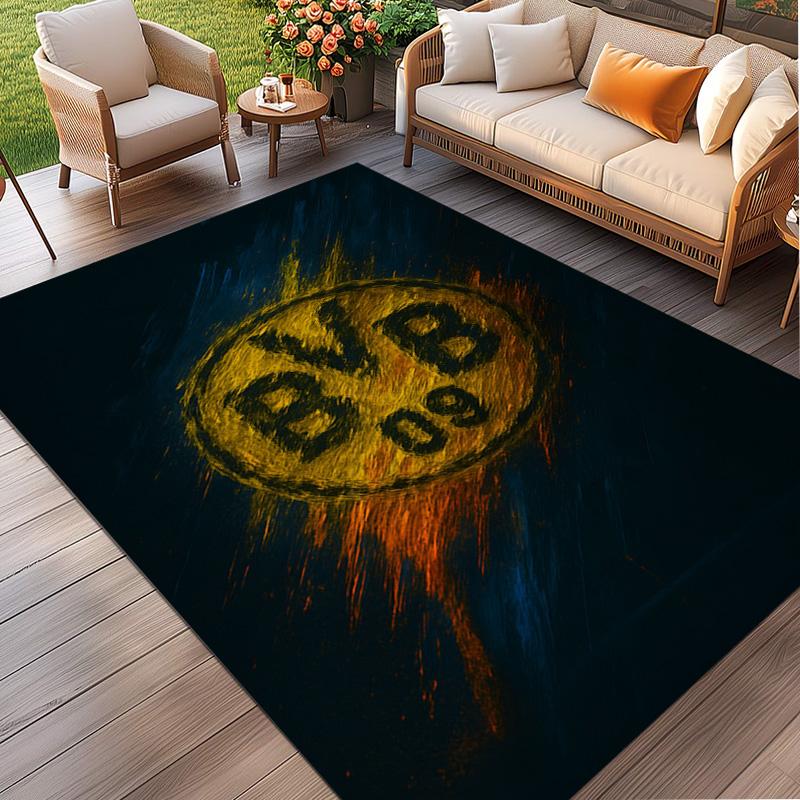 Borussia Dortmund Print Rug, Washable Floor Carpet, For Entryway Dorm Laundry Room Office Study, Home Decor Birthday Christmas Gift