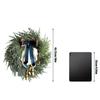 Christmas Decorations -  Norfolk Wreath With Bells And Ribbon - Artificial Wreath For Home Table Wall Window Indoor Outdoor Outside Decoratio