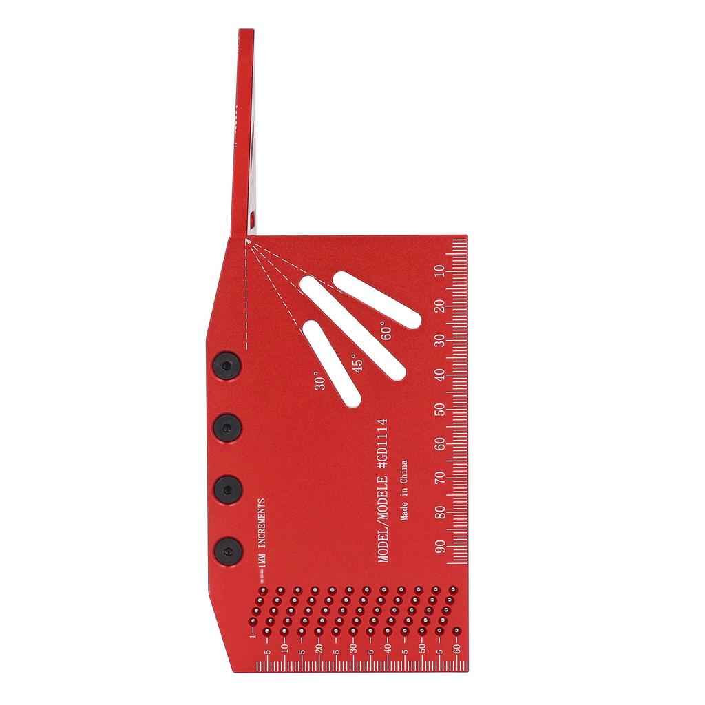 Квадратная измерительная линейка многофункциональная алюминиевый сплав 30 45 60 90 градусов 3D измерение угла скоса