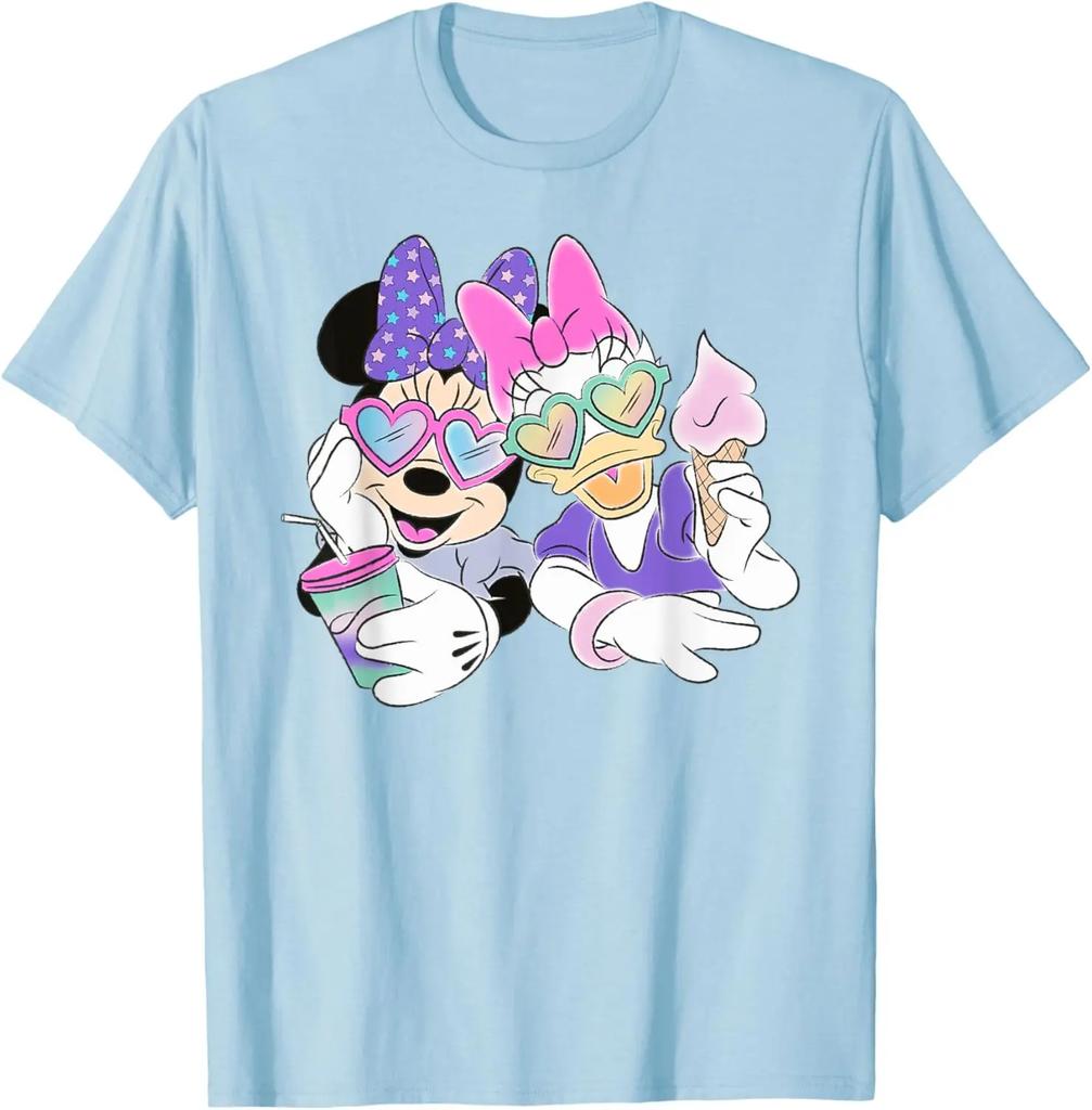 Новая футболка Disney - Минни Маус и Дейзи, модная, повседневная, размеры S-4XL, для всех сезонов