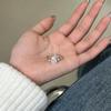Женское кольцо из стерлингового серебра S925 с муассанитом - Неправильный овал Капля воды 2 карата для нишевого, роскошного ощущения