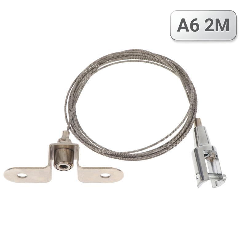 Stainless Steel Wire Rope Kit Easy Install Rust Free for Hanging Acrylic Sign Advertising Board Ceiling Gallery Display