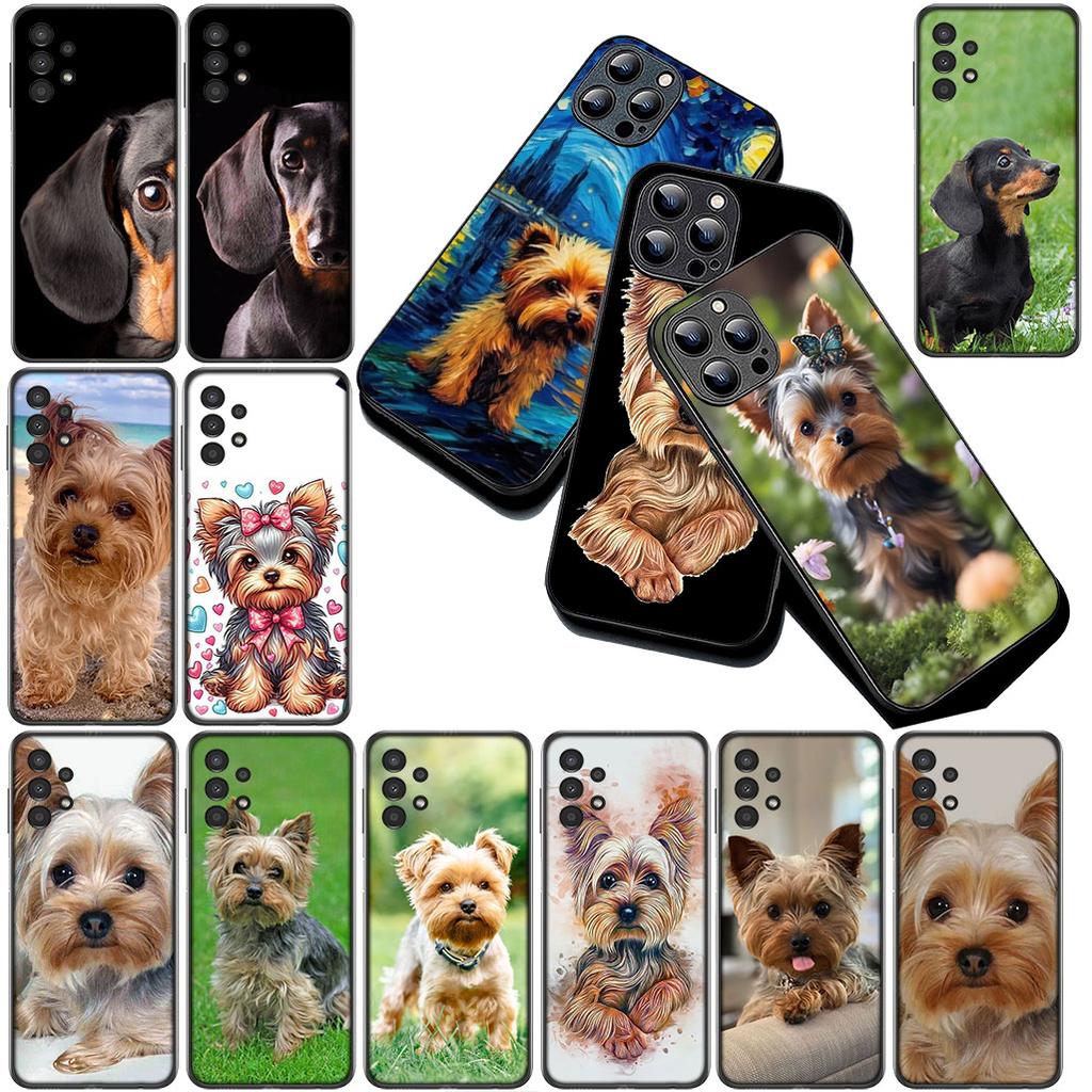 Casing for Apple iPhone 12 13 Pro Max Mini ProMax X XR Air 13Pro XS Phone Cover Soft Case Yorkshire Terrier Yorkie Dachshund Dog