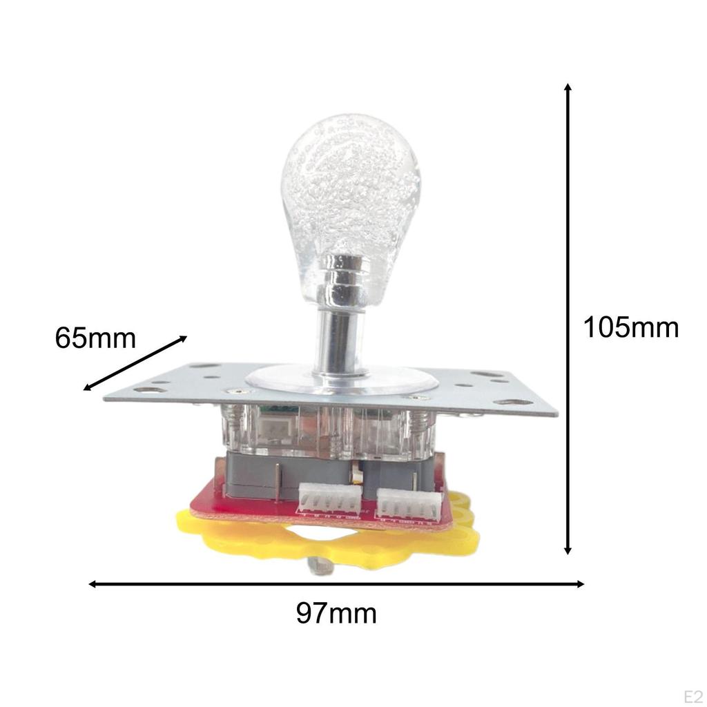 LED Arcade Illuminated Joystick,Short Shaft Joystick Cabinet Button Supplies Switchable for
