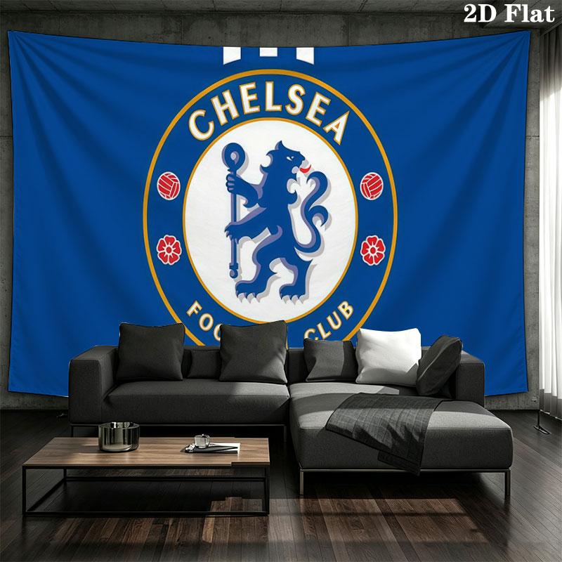 Chelsea FC Wall tapestry, aesthetic printed fabric blanket, suitable for bedroom, living room, and home decor.