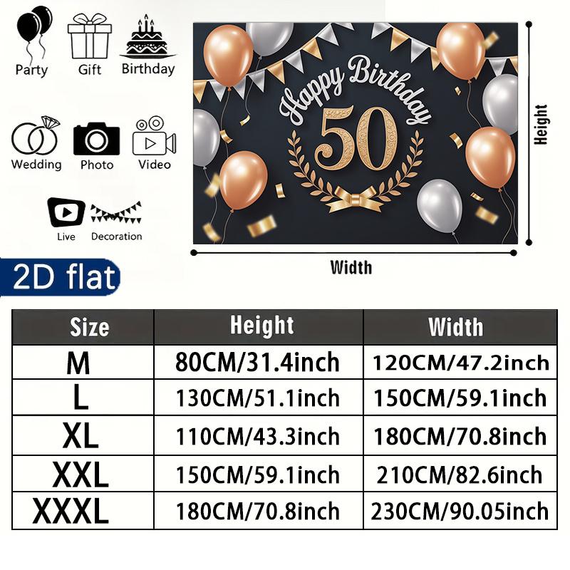Party Backdrop Birthday Confetti 50Th Photo Booth Background Front Door Decor