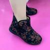 2025 Winter Old Beijing Cotton Shoes for Elderly Women, Plus Velvet Lined & Non-Slip Warm Mother Shoes