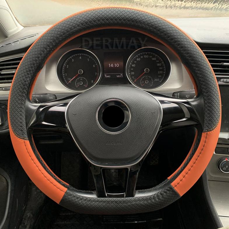 9 цветов чехол на руль автомобиля из искусственной кожи для Volkswagen VW Golf 7 MK7 R Gti Accesorios Para
