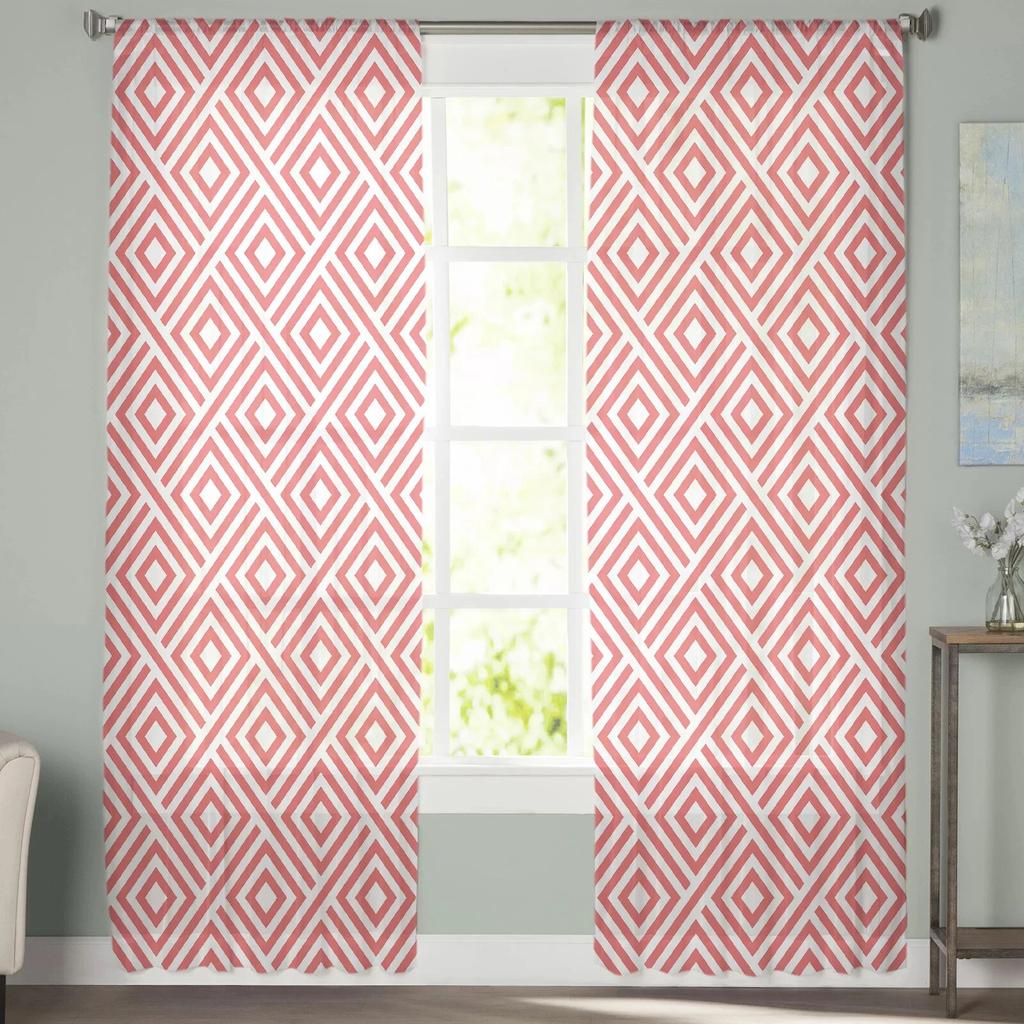 Тюлевые шторы с простым геометрическим узором для гостиной, кухни, спальни, прозрачный тюль для кафе, отеля, современный домашний декор