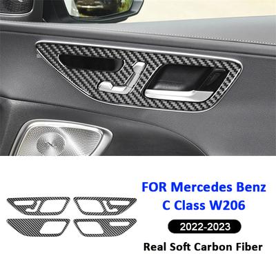 Для Mercedes Benz C-Class W206 - Декоративная панель-рамка на внутреннюю ручку двери автомобиля, кольцо, наклейка на интерьер, из углеродного волокна