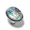 Natural Abalone Shell Gemstone Handmade 925 Sterling Silver Ring Size 7 D6j06