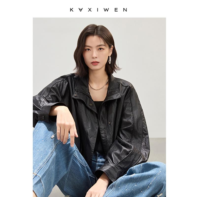 Outdoor sports style stand up collar jacket