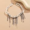 Star Imitation Pearls Necklace Retro Style Tassel Necklace  Daily Wear