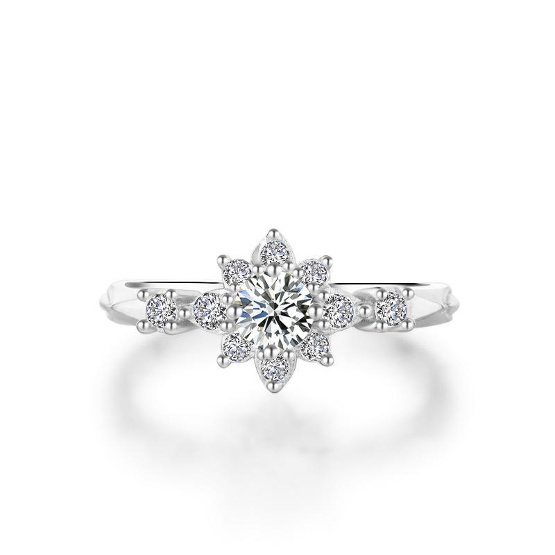 Женское милое модное позолоченное элегантное кольцо со стразами и кристаллами для свадьбы