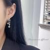 Асимметричные серьги-пусеты с кисточками в виде звезд из циркона - C-образные, легкая роскошь, дизайн пятиконечной звезды, полностью инкрустированный бриллиантами