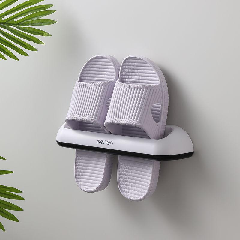 Storage Bathroom Shoes Hanger Hanging Shoes Organizer Wallmounted Plastic Shoe Storage Rack Slippers Rack Towel Shelf Organizer