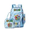 New Rhythm Box Music Game Schoolbag Backpack Pencil Bag Three-piece Set Student Heat Transfer Backpack