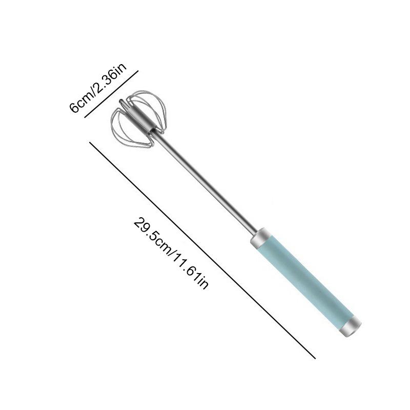 1 шт., неэлектрические инструменты для выпечки крема, экономия усилий, мешалка для яиц из нержавеющей стали, полуавтоматический венчик для яиц, ручной венчик для яиц