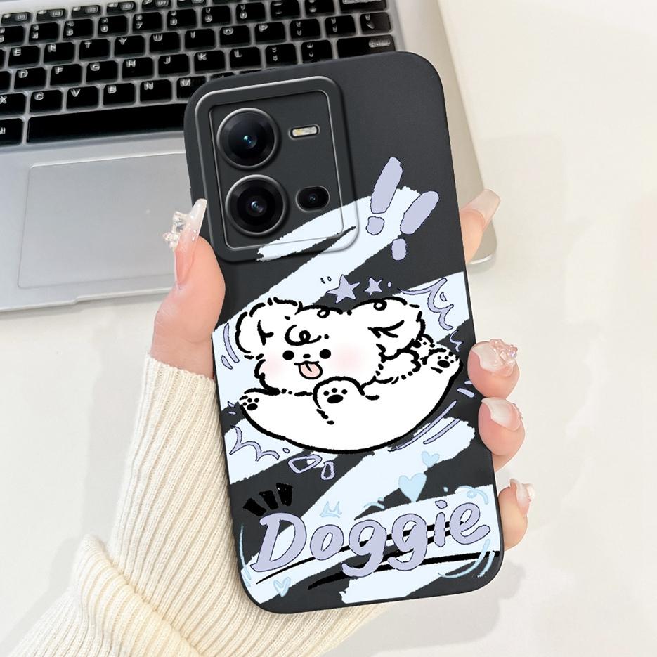 Чехол для Vivo V25 5G Чехол для Vivo V25e V2201 V2202 Милый Мультяшный Чехол с Собакой Ударопрочный Чехол для Телефона Для Vivo V25e V 25 e VivoV25 Мягкие Fundas
