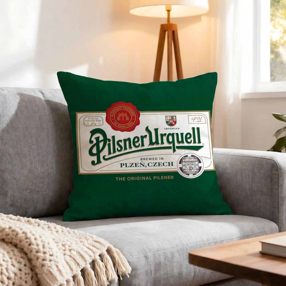 Brand Pilsner Urquell Cushion Cover Pcs Decorative Covers Soft Cushion Case for Sofa Couch Decor x x Pillowcases