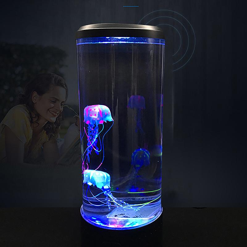 1Pc Color Changing Jellyfish Lamp Usb/Battery Powered Table Night Light Children'S Gift Home Bedroom Decor Kids Birthday Gifts