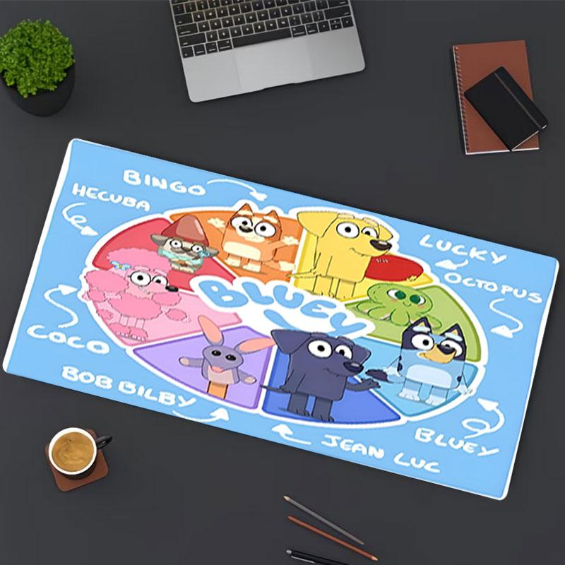 Bluey Print Mouse Pad, for Keyboard Pad Laptop PC Mat for Office Home Use, Desk Decor, Perfect Birthday Gift for Gamers