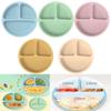 Child Feeding Plate Kid Feeding Bowl Storage Tray Silicone Plate Food Tray Baby Suction Plate