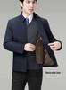 Мужская куртка из шелка и хлопка Mulberry: Не требующее глажки, теплое, в стиле business casual, осенне-зимнее пальто для папы