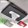 Car Tissue Box Carbon Fiber Car Sun Visor Hanging Holder Storage Case for Car Accessories