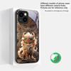 Кирин с развевающимися волосами Подходит для iPhone 16E 17 Pro Max 15 Pro 14 13 Plus 12 mini 11 16 Air 17Pro Магнитный Стеклянный Чехол для Телефона
